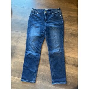 Chicos So Slimming Ankle Jeans Dark Wash Stretch Denim Women's Size 1.5